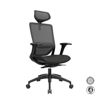 Silla Ergonómica Loop Presidente 4D Nylon Negro Althea Confort