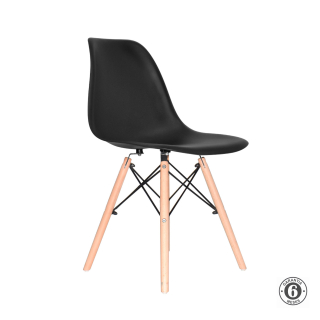Silla De Comedor Diseño Eames Be Negro Althea Confort
