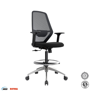 Silla Cajero Ergonómico Icon Negro Ba Ac Althea Confort