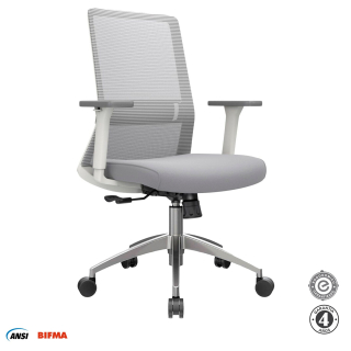 Silla Ergonómica Twist Gerente Aluminio Gris Althea Confort