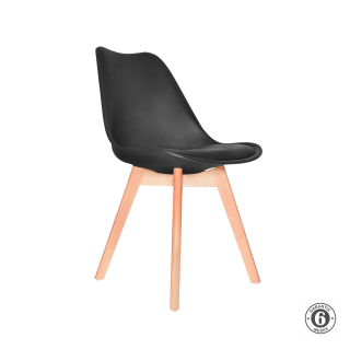 Silla De Comedor Diseño Ema Be Negro Althea Confort