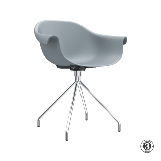 Poltrona Fija Liz Base Cromada Gris Althea Confort