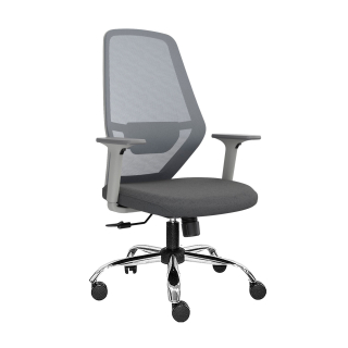 Silla Ergonómica Icon Gerente Cromado Gris Althea Confort