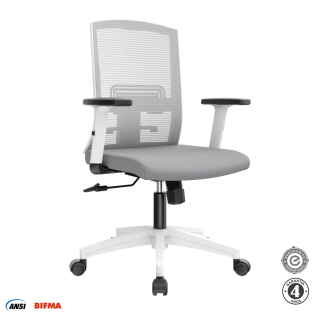 Silla Ergonómica Monk Semireclinable Gerente Nylon Gris Althea Confort