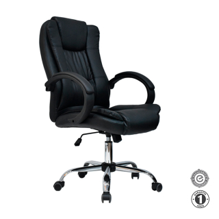 Silla Ergonómica Lexus Sg Presidente Cuero Negro Althea Confort