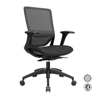 Silla Ergonómica Loop Gerente 4D Nylon Negro Althea Confort