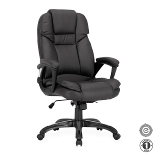 Silla Ergonómica Premium Presidente Cuero Negro Althea Confort