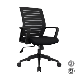 Silla Ergonómica Onix Gerente Nylon Negro Althea Confort