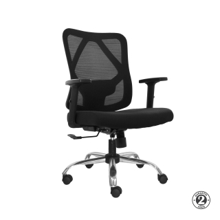 Silla Ergonómica Enko Gerente Cromada Negro Althea Confort