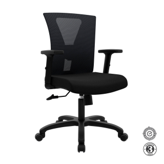 Silla Ergonómica Nix Gerente Brazos 3D Nylon Negro Althea Confort