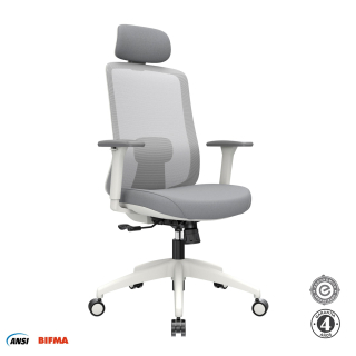 Silla Ergonómica Milano Presidente Nylon Gris Althea Confort