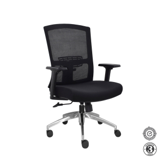 Silla Ergonómica Corp Gerente Aluminio Negro Althea Confort