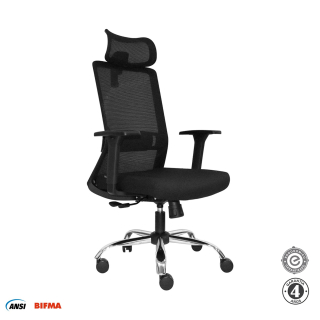 Silla Ergonómica Twist Presidente Cromado Negro Althea Confort