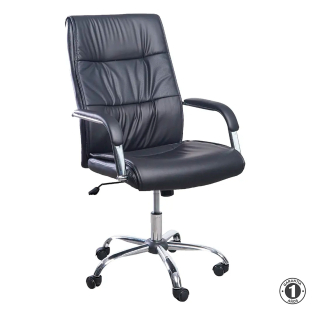 Silla Ergonómica Valencia Gerente Cuero Negro Althea Confort