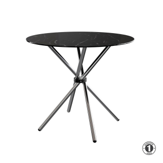 Mesa De Comedor Nodos 90 Cm Vidrio Marmoleado Althea Confort