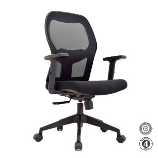 Silla Ergonómica Noruega Gerente Nylon Negro Althea Confort
