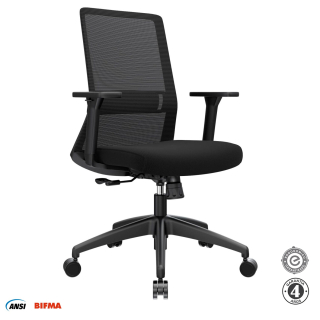 Silla Ergonómica Twist Gerente Nylon Negro Althea Confort
