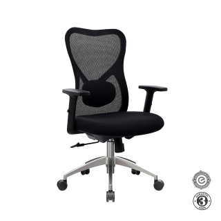 Silla Ergonómica Bug Gerente Aluminio Negro Althea Confort