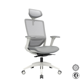 Silla Ergonómica Loop Presidente 4D Nylon Gris Althea Confort