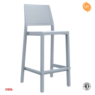 Silla Para Bar Emi 75 Cm. Butaca Gris Althea Confort
