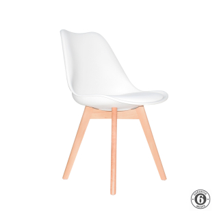 Silla De Comedor Diseño Ema Be Blanco Althea Confort