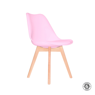 Silla De Comedor Diseño Ema Be Rosado Althea Confort