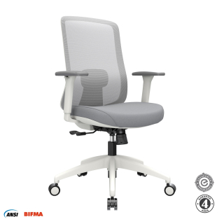 Silla Ergonómica Milano Gerente Nylon Gris Althea Confort
