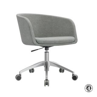 Poltrona Giratoria Boom Gris Althea Confort