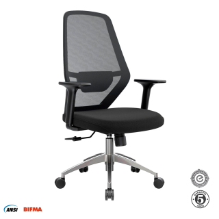 Silla Ergonómica Icon Gerente Aluminio Negro Althea Confort