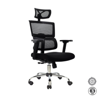 Silla Ergonómica Flip Presidente 3D Cromado Althea Confort