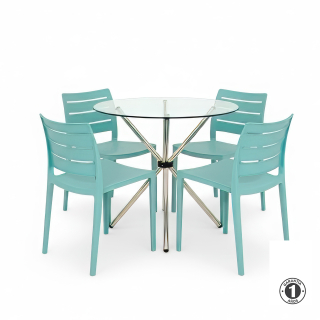 Juego De Comedor Viona 4 Asientos Althea Confort