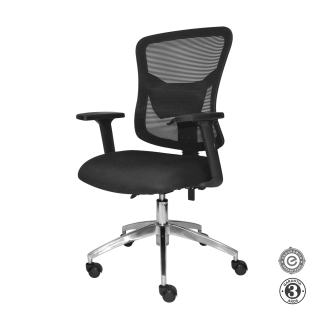 Silla Ergonómica Fone Ultra Gerente Aluminio Negro Althea Confort