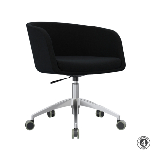 Poltrona Giratoria Boom Negro Althea Confort