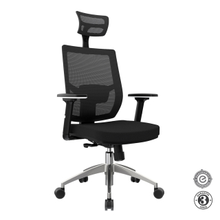 Silla Ergonómica Lims Syncro Brazos 3D Presidente Aluminio Negro Althea Confort