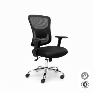 Silla Ergonómica Fone Ultra Gerente Cromado Negro Althea Confort