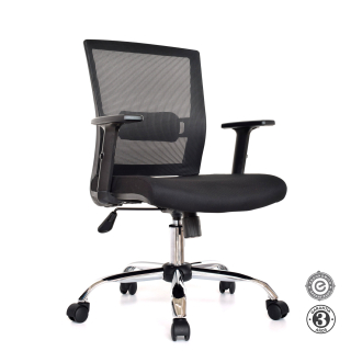 Silla Ergonómica Kata Gerente 1D Cromado Althea Confort