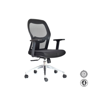 Silla Ergonómica Noruega Gerente Aluminio Negro Althea Confort