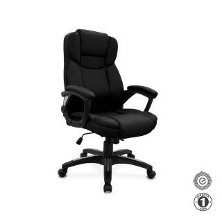 Silla Ergonómica City Presidente Cuero Negro Althea Confort