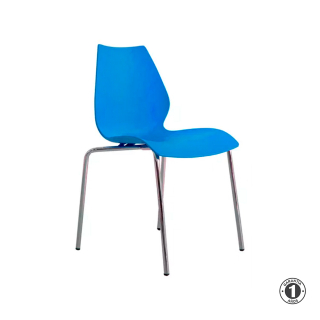Silla Fija De Comedor Diseño Brenda Azul Althea Confort