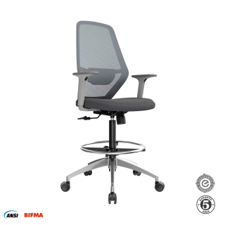 Silla Cajero Ergonómico Icon Gris Ba Ac Althea Confort