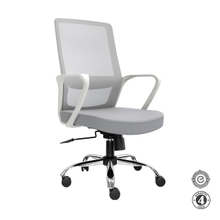 Silla Ergonómica Andy Gerente Cromado Gris Althea Confort