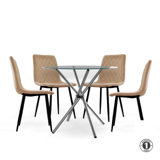 Juego De Comedor Venza 4 Asientos Althea Confort