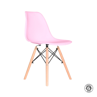 Silla De Comedor Diseño Eames Be Rosado Althea Confort