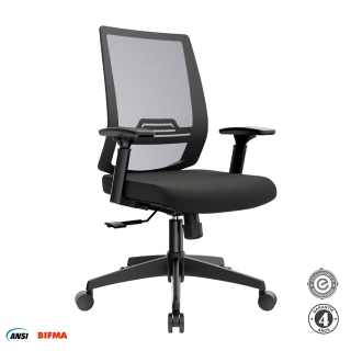 Silla Ergonómica Think Gerente Brazos 3D Nylon Negro Althea Confort