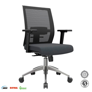 Silla Ergonómica Noha Gerente Aluminio Negro Althea Confort