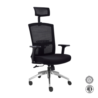 Silla Ergonómica Corp Presidente Aluminio Negro Althea Confort