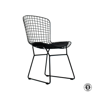 Silla Fija Bertoia Trineo Negro Althea Confort