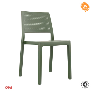 Silla Fija De Comedor Emi Verde Oliva Althea Confort