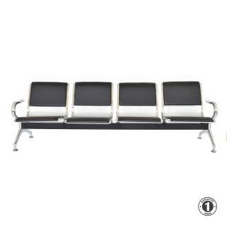 Tandem Aeropuerto Semi Tapiz Gris 4 Asientos Althea Confort