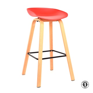 Silla Para Bar Misuri Butaco 75 Cm. Rojo Althea Confort